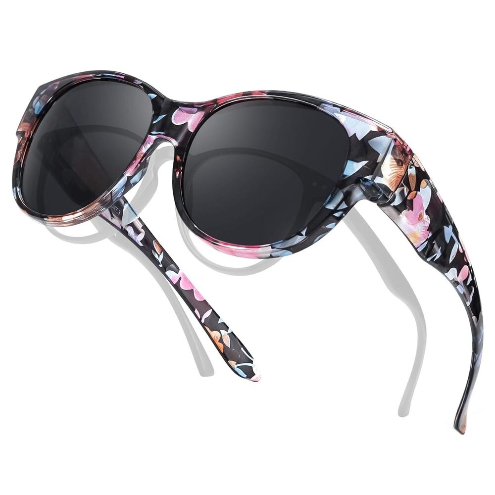 Polarized Fit Over Sunglasses for Women, Trendy Sun Glasses Over